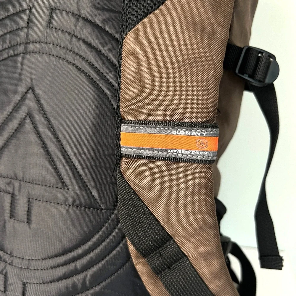 Old Navy Active Trek System Backpack OS Brown Hiking Camping Vintage 2004